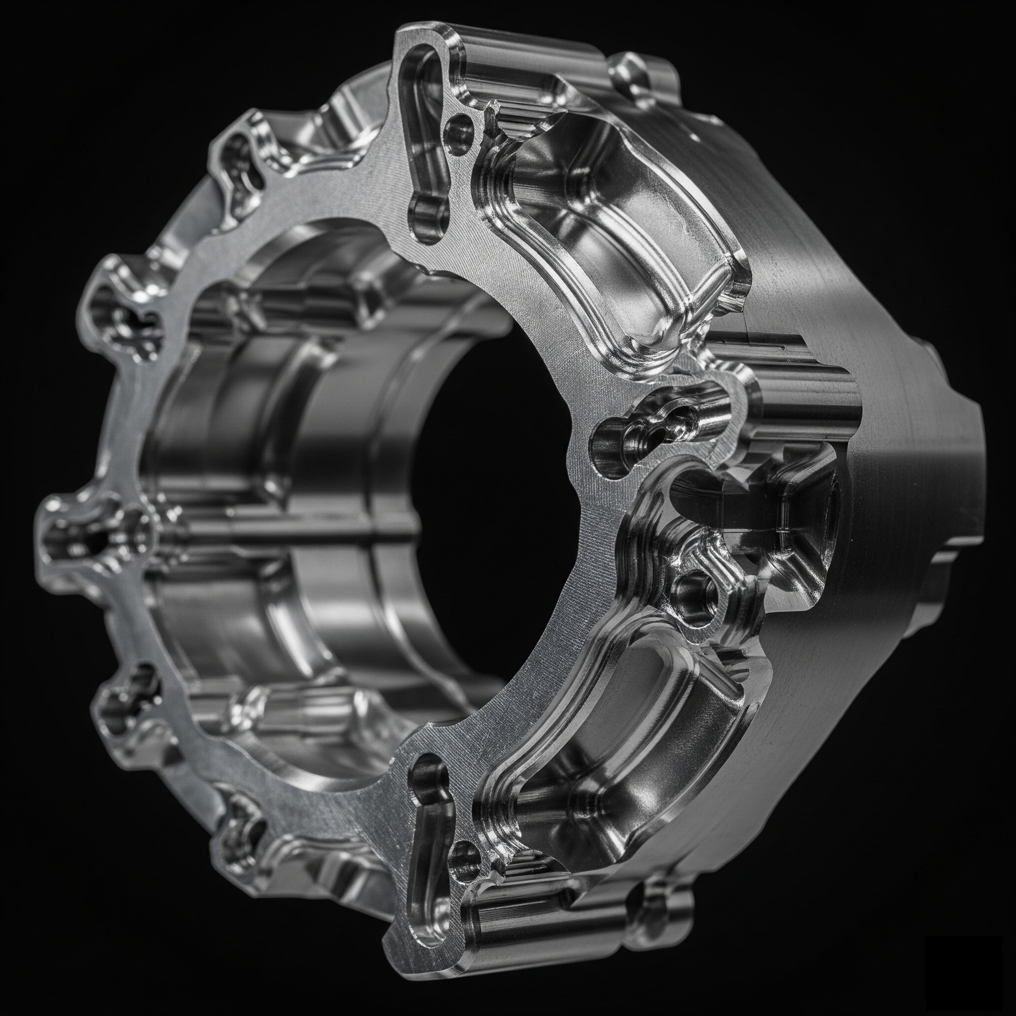 Complex metal part made with CNC mill